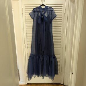 STAUD Calluna Dress, Navy Blue, Large